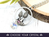 Morel Mushroom Crystal Necklace