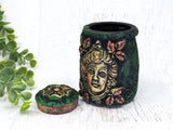 Green Woman Goddess Apothecary Jar