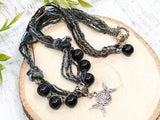 Triple Moon Beaded Necklace