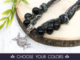 Triple Moon Beaded Necklace