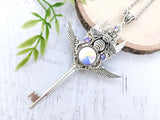 Honeyed Wings Bee Skeleton Key Necklace