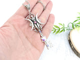 Moonlit Dance Skeleton Key Necklace