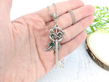 Secret Garden Skeleton Key Necklace