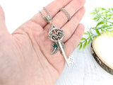 Secret Garden Skeleton Key Necklace