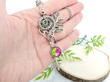 Serpentine Prism Skeleton Key Necklace