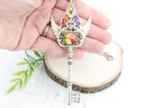Rainbow Harmony Skeleton Key Necklace