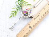 Rainbow Harmony Skeleton Key Necklace