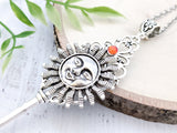 Blissful Sunfire Skeleton Key Necklace
