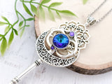 Moonlit Mandala Skeleton Key Necklace