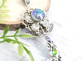 Fluttering Oasis Skeleton Key Necklace