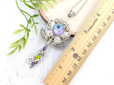 Fluttering Oasis Skeleton Key Necklace