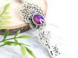 Mystic Dragonfire Skeleton Key Necklace