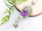 Mystic Dragonfire Skeleton Key Necklace