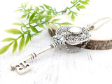 Sacred Flora Skeleton Key Necklace