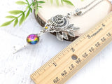 Serpentine Prism Skeleton Key Necklace