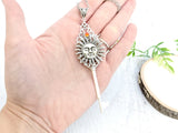 Blissful Sunfire Skeleton Key Necklace