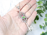Dark Whispers Skeleton Key Necklace