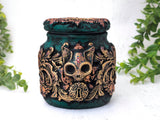 Gothic Cat Skull Apothecary Jar