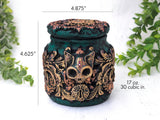 Gothic Cat Skull Apothecary Jar
