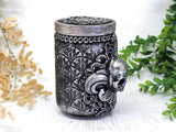 Silver Skull Apothecary Jar