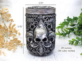 Silver Skull Apothecary Jar