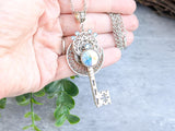 Moon Maiden Skeleton Key Necklace
