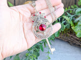 Infernal Heart Skeleton Key Necklace