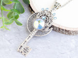 Moon Maiden Skeleton Key Necklace