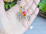 Autumn Glow Skeleton Key Necklace