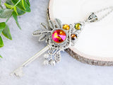 Autumn Glow Skeleton Key Necklace