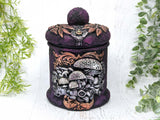 Mushroom Apothecary Jar - Handcrafted Pagan Witchy Decor Potion Bottle
