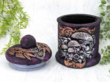 Mushroom Apothecary Jar - Handcrafted Pagan Witchy Decor Potion Bottle