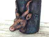 Gazelle or Baphomet Apothecary Jar - Handcrafted Pagan Witchy Decor Bottle