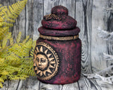 Celestial Sun Magenta Apothecary Jar