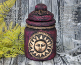Celestial Sun Magenta Apothecary Jar