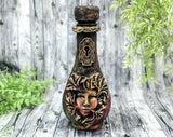 Green Woman Greenman Apothecary Jar - Handcrafted Pagan Witchy Decor Bottle