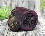 Cat Bast Magenta Apothecary Jar - Handcrafted Pagan Witchy Decor Bottle