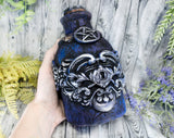 Ornate Pentacle Apothecary Jar - Handcrafted Pagan Witchy Decor Bottle