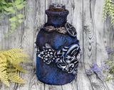 Ornate Pentacle Apothecary Jar - Handcrafted Pagan Witchy Decor Bottle