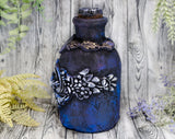 Ornate Pentacle Apothecary Jar - Handcrafted Pagan Witchy Decor Bottle