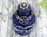 Ornate Pentacle Apothecary Jar - Handcrafted Pagan Witchy Decor Bottle