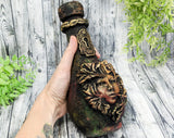 Green Woman Greenman Apothecary Jar - Handcrafted Pagan Witchy Decor Bottle