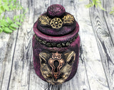 Cat Bast Magenta Apothecary Jar - Handcrafted Pagan Witchy Decor Bottle