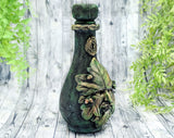 Greenman Apothecary Jar Potion Bottle - Handcrafted Pagan Witchy Decor Bottle