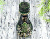Greenman Apothecary Jar Potion Bottle - Handcrafted Pagan Witchy Decor Bottle