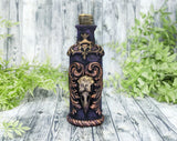 Raven Crow Skull Apothecary Jar - Handcrafted Pagan Witchy Decor Bottle