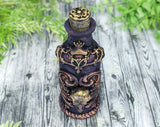 Raven Crow Skull Apothecary Jar - Handcrafted Pagan Witchy Decor Bottle