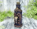 Raven Crow Skull Apothecary Jar - Handcrafted Pagan Witchy Decor Bottle