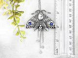 Moon Moth Crystal Necklace - Witchy Jewelry