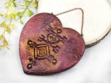 Love Sigil Heart Christmas Yule Tree Ornament - Witchy Decor